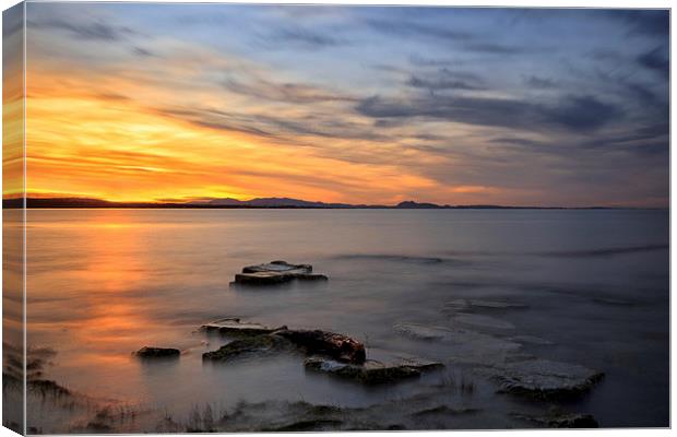  Longniddry at Sunset Canvas Print by Miles Gray