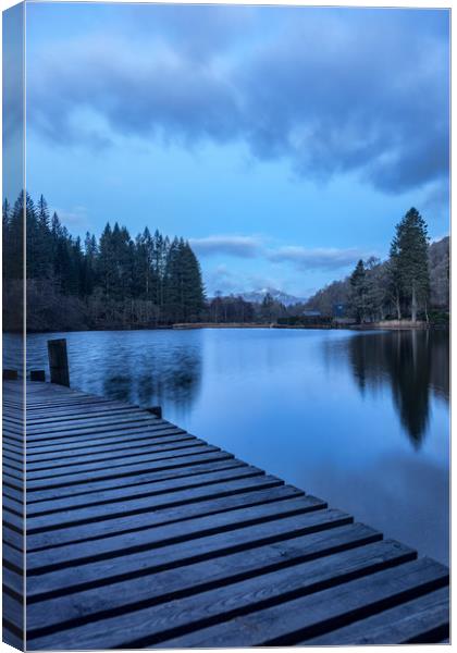 The Blue Hour, Loch Ard Canvas Print by Miles Gray