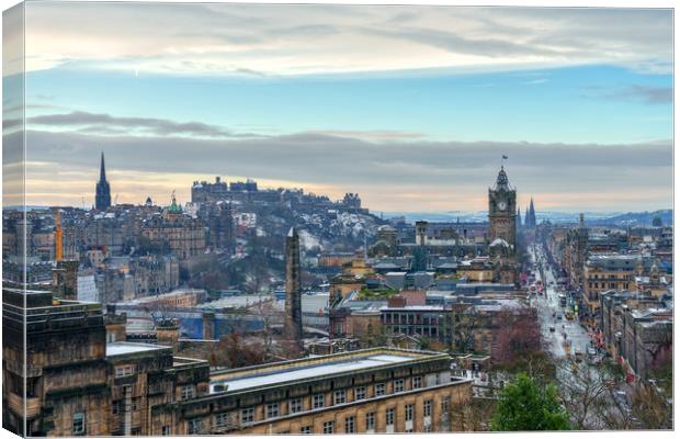 The City of Edinburgh Skyline Canvas Print by Miles Gray