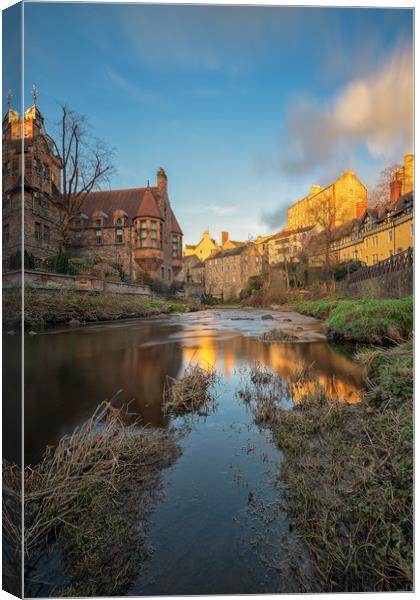 Dean Village at Sunset Canvas Print by Miles Gray
