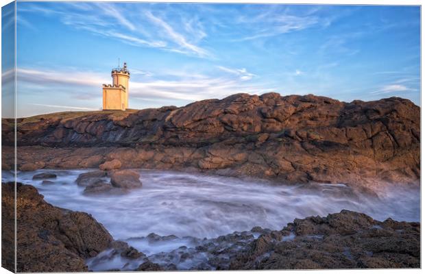 Long Exposure at Elie Lighthouse Canvas Print by Miles Gray