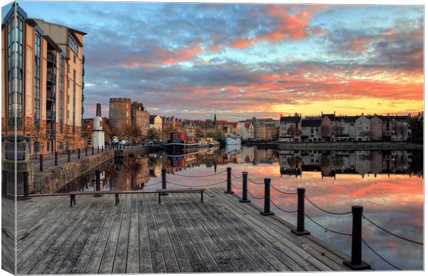 Twilight over the Shore, Leith Canvas Print by Miles Gray
