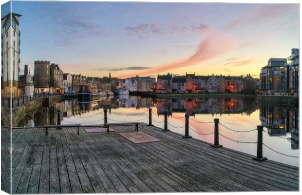 The Shore at Sunset Canvas Print by Miles Gray