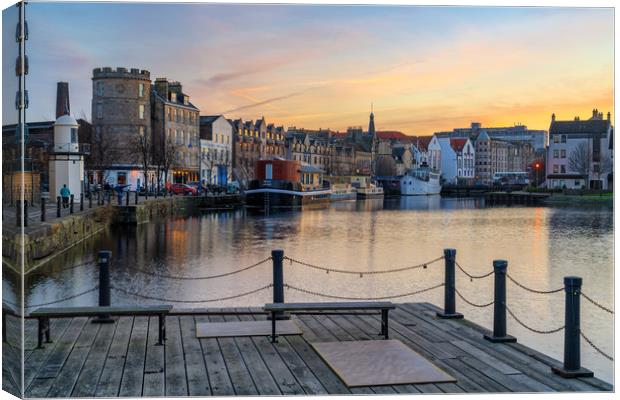 Pastel coliurs at the Shore, Leith Canvas Print by Miles Gray