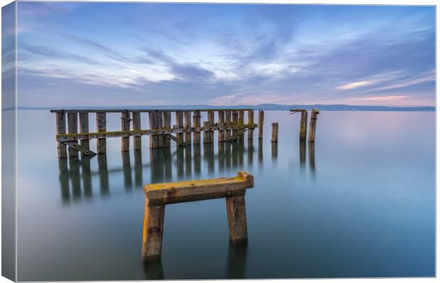 The Old Pier at Granton Harbour, Edinburgh Canvas Print by Miles Gray
