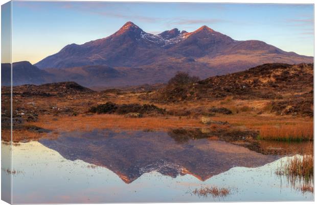 The Cuillin at Sunrise Canvas Print by Miles Gray