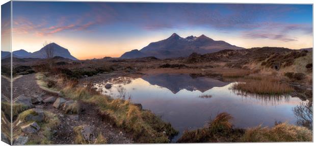 The Cuillin at Sunrise, Skye Canvas Print by Miles Gray