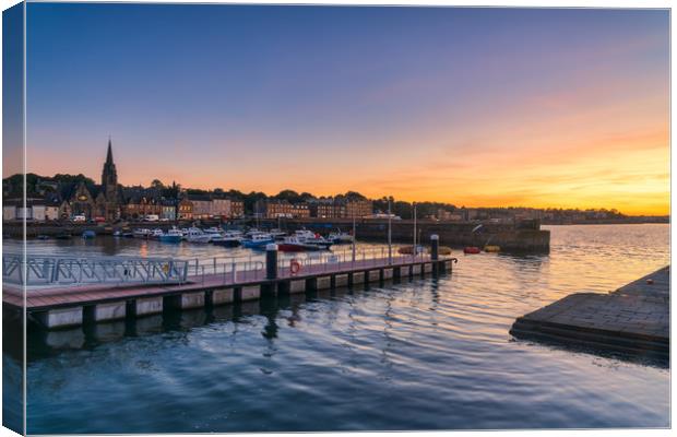 Twilight at Newhaven Harbour Canvas Print by Miles Gray