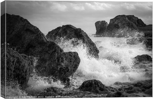 Crashing Waves Canvas Print by Ray Pritchard