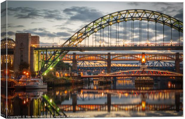 Evening on the Tyne  Canvas Print by Ray Pritchard