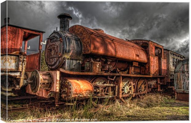 HDR Old Steam Train Canvas Print by Ray Pritchard