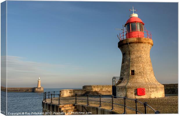 lighthouse x 2 Canvas Print by Ray Pritchard