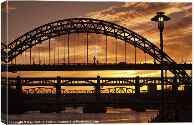 Newcastle at Sunset Canvas Print by Ray Pritchard