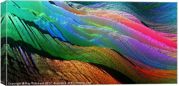 Coloured Waves Canvas Print by Ray Pritchard