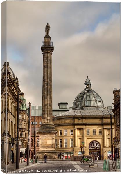 Greys Monument Newcastle Canvas Print by Ray Pritchard