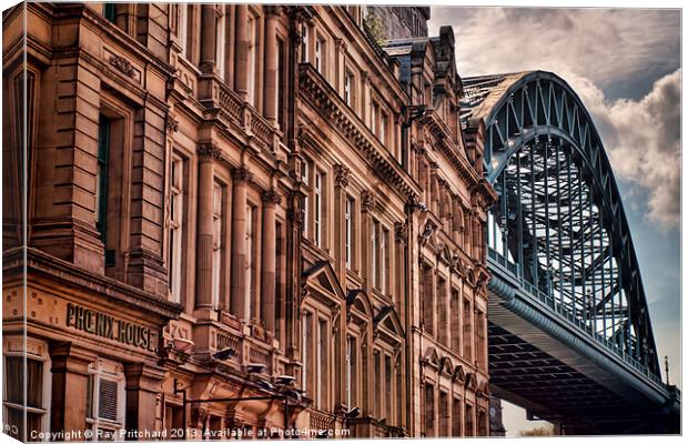 Newcastle and the Tyne Bridge Canvas Print by Ray Pritchard