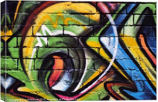 Graffiti Abstract Canvas Print by Ray Pritchard