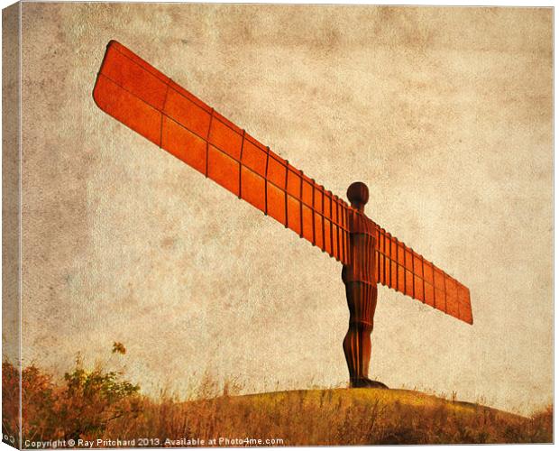 Angel Of The North Textured Canvas Print by Ray Pritchard