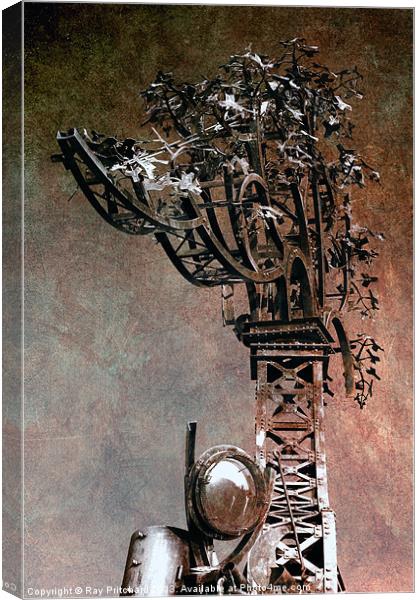 Metal Tree Canvas Print by Ray Pritchard