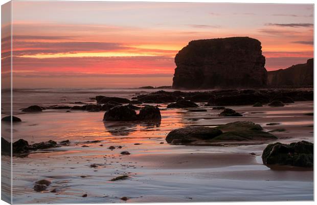 Marsden Rock Sunrise Canvas Print by Ray Pritchard