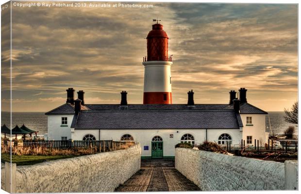 Souter Lighthouse HDR Canvas Print by Ray Pritchard