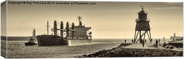 Ship Coming In Canvas Print by Ray Pritchard