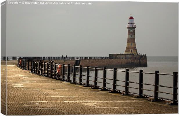 Roker Pier and Lighthouse Canvas Print by Ray Pritchard