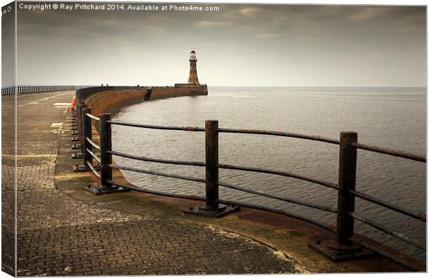 Roker Pier and Lighthouse Canvas Print by Ray Pritchard