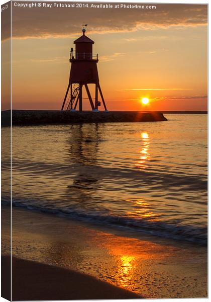  South Shields Sunrise Canvas Print by Ray Pritchard