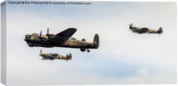  Battle of Britain Memorial Flight Canvas Print by Ray Pritchard