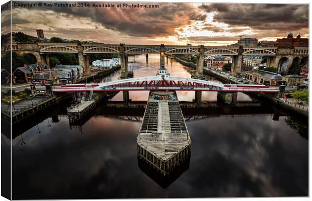  View Over The  River Tyne Canvas Print by Ray Pritchard