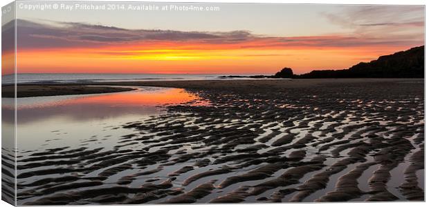  Sunrise On The Beach Canvas Print by Ray Pritchard