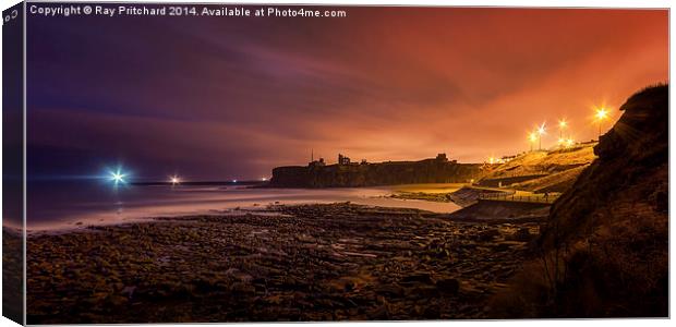 Tynemouth at Night Canvas Print by Ray Pritchard