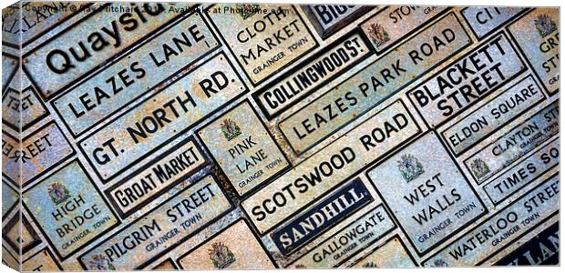  Newcastle Where The Streets Have Names Canvas Print by Ray Pritchard