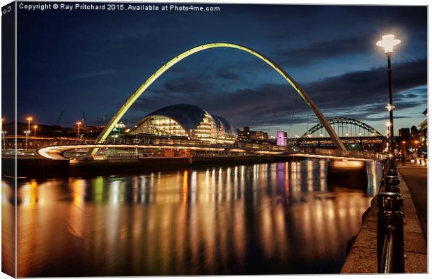  Millennium Bridge at Newcastle Canvas Print by Ray Pritchard