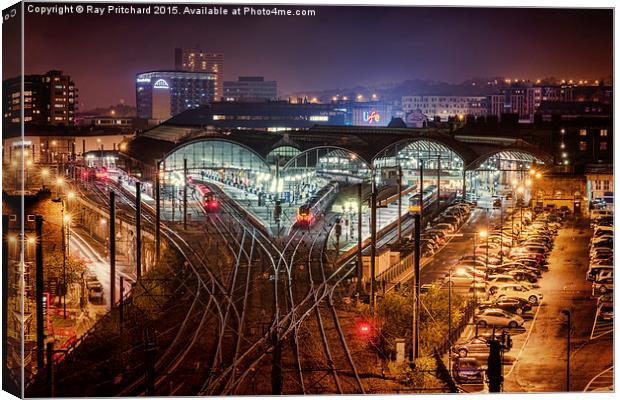  Newcastle Central Station  Canvas Print by Ray Pritchard