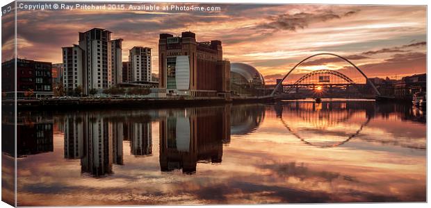 Tyne Reflections Canvas Print by Ray Pritchard