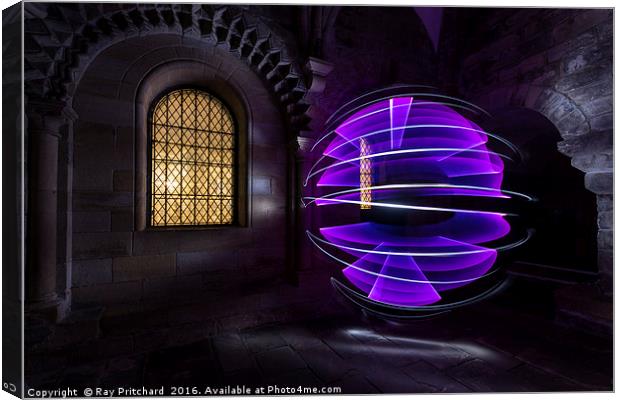 Light Painting at the Keep Canvas Print by Ray Pritchard