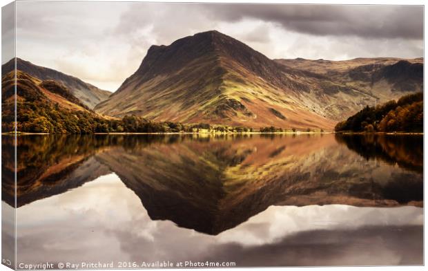 Buttermere Reflected Canvas Print by Ray Pritchard