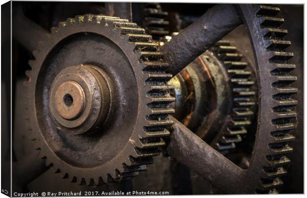 Industrial Cogs Canvas Print by Ray Pritchard