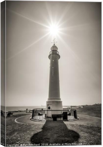 Old South Pier Lighthouse Canvas Print by Ray Pritchard