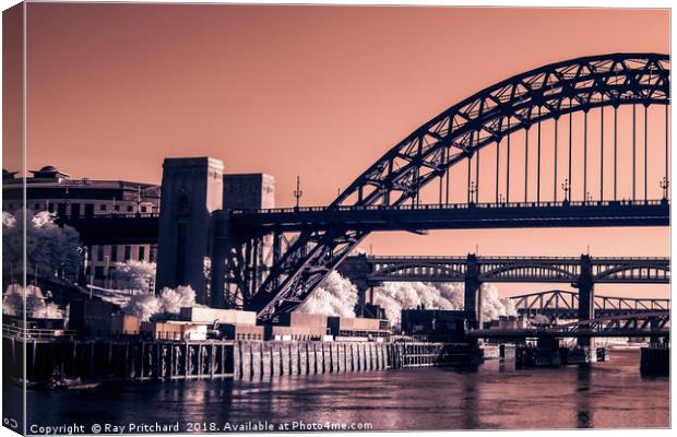 Infrared Tyne Bridge Canvas Print by Ray Pritchard