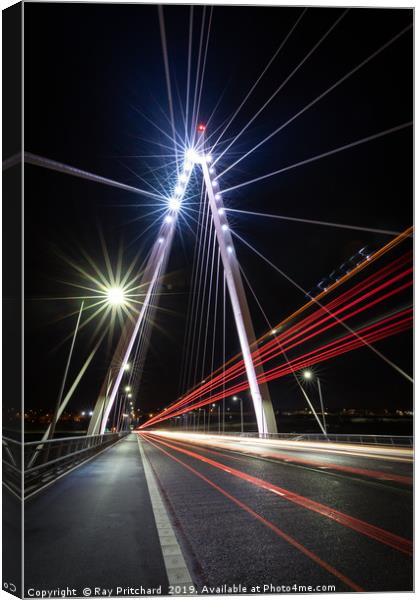 Northern Spire Light Trails Canvas Print by Ray Pritchard