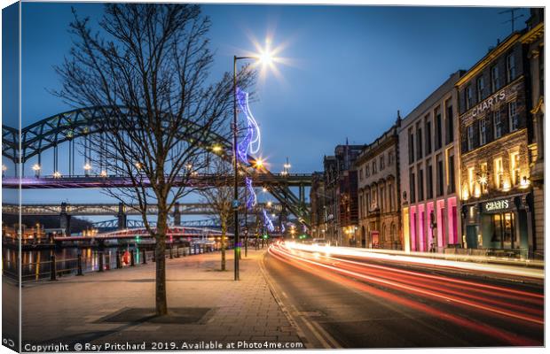Zooming up the Quayside Canvas Print by Ray Pritchard