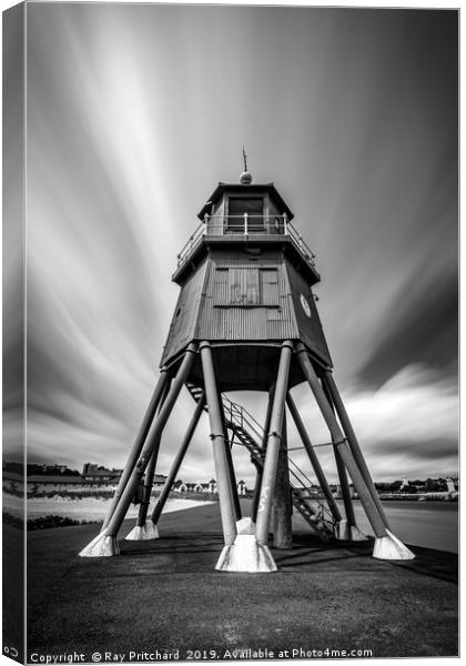 Herd Lighthouse Long Exposure Canvas Print by Ray Pritchard