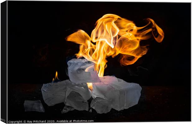 Fire and Ice Canvas Print by Ray Pritchard
