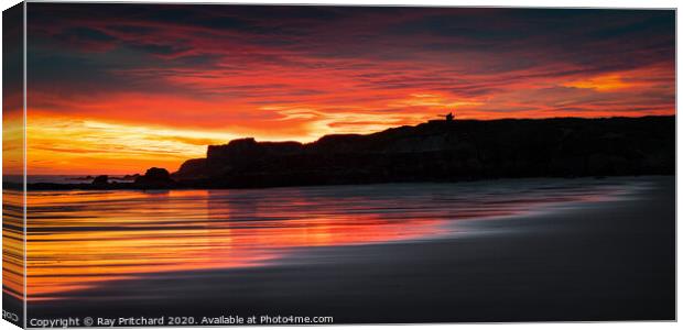 South Shields Beach Sunrise Canvas Print by Ray Pritchard