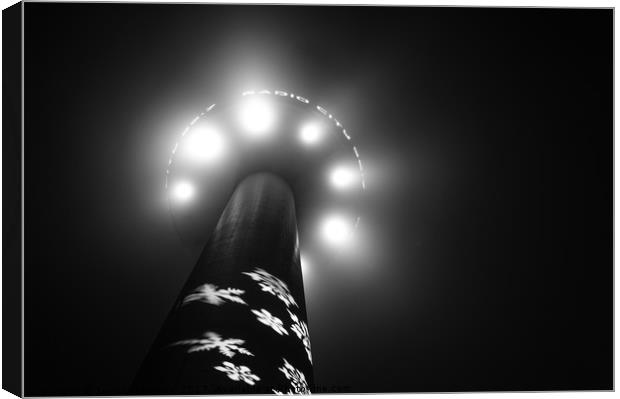 Into the Mist - St John's Beacon in the fog Canvas Print by James Harrison