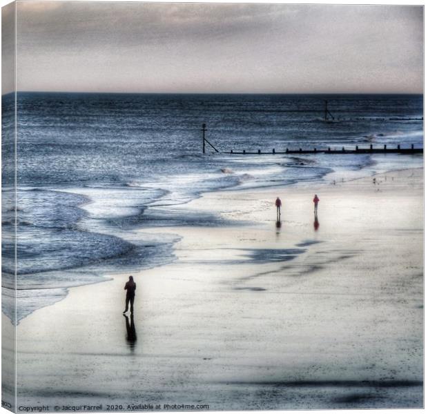 Cromer Beach in Duotone  Canvas Print by Jacqui Farrell