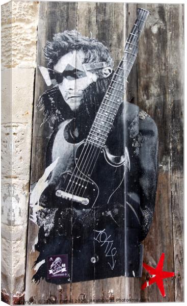 Street Guitarist  Canvas Print by Jacqui Farrell